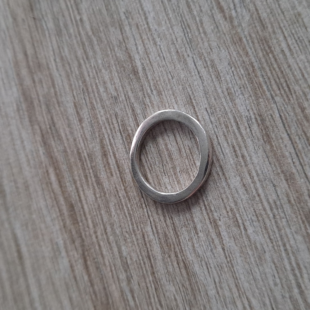 Sterling Silver Flat Edge Ring - image 1